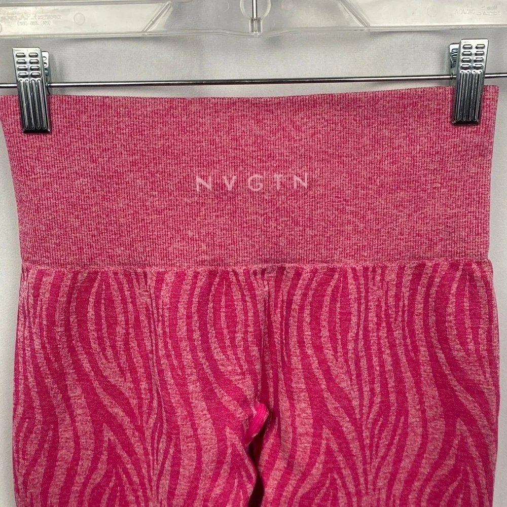 NVGTN Fuchsia Zebra Seamless Leggings - Size Small - Picture 12 of 13
